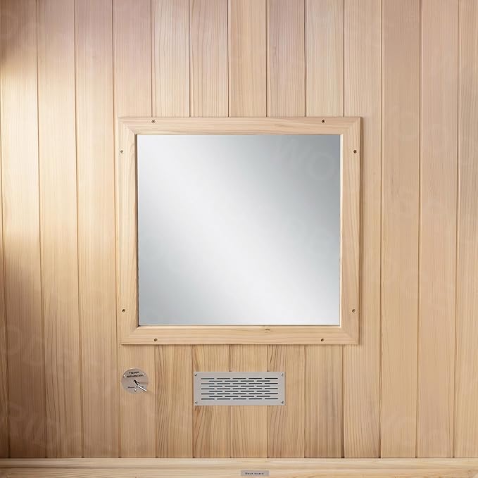 Woodbridge 2-Person Indoor FAR Infrared Black Sauna with WiFi-Enabled Smart Control, Crafted from Japanese Cedar – Features Red Light Therapy, Bluetooth Speaker, Chromotherapy Lighting