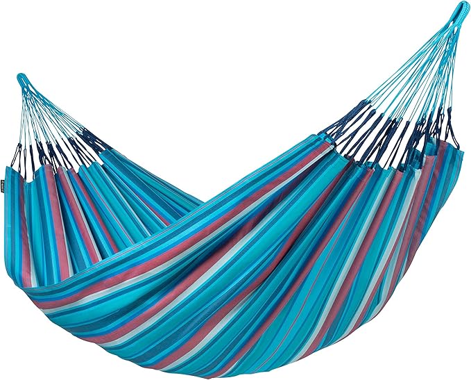 LA SIESTA Brisa Classic Hammock, Handmade, Weather-Resistant, Tear-Resistant Hammock for Indoor & Outdoor Relaxation, Size-King - Wave