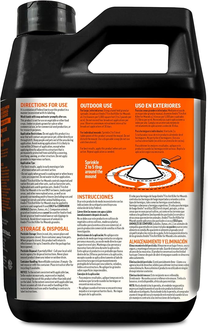 Amdro Granules Fire Ant Bait, Fire Ant Mound Treatment - 1lb