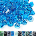 Skyflame 10-Pound Fire Glass Diamonds for Fire Pit Fireplace Landscaping, 1/2 Inch Reflective Glass Fire-Diamonds, Caribbean Blue