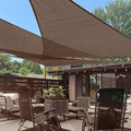 LOVE STORY Custom Size 6'x8'x10' Brown Sun Shade Sail Right Triangle Sunshade Fabric Awning Canopy for Patio Backyard Carport Pergola (Customized)