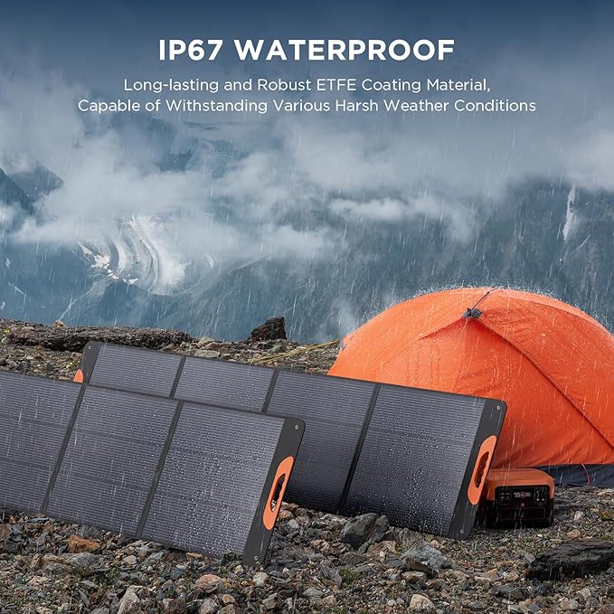 440 Watt N-Type 16BB Portable Solar Panel with Bypass Diodes, RV Essentials,2PCS 220W 19.8V Foldable Solar Charger for Power Station, 25% High Efficiency IP67 Waterproof 4 Kickstands for Camping RV