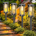 2 Pack Solar Lights Outdoor Waterproof for Garden Walkway Pathway Lawn Yard Decorative Modern Landscape Lighting. (Warm White Light, 2)