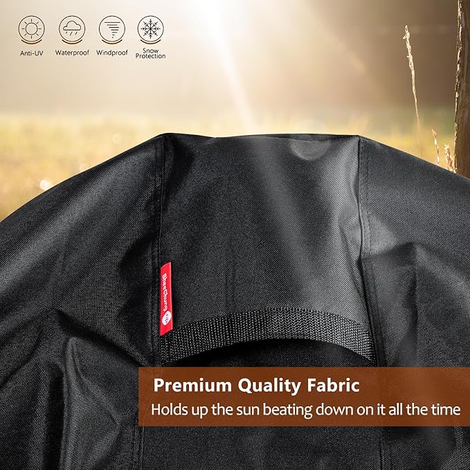 SheeChung Fire Pit Cover Round 34”D X 15”H,Heavy Duty 600D Polyester with PVC Coating Material,Waterproof Firepit Covers,Outdoor Fireplace Cover, Fits Patio Fire Pit Bowl