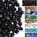 GasSaf Diamonds Fire Glass for Gas or Propane Fire Pit Fireplace & Landscaping 10-Pound 1 inch (Onyx Black Luster)
