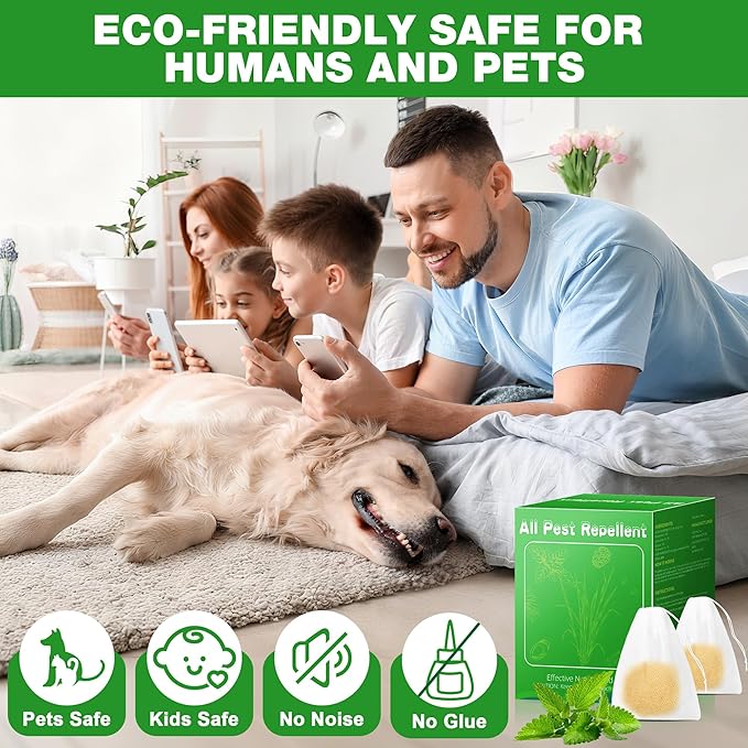 24Pack Mouse Rodent Repellent & Pest Defense - Natural Peppermint Oil Deterrent Rodent Repellent for Indoor/Outdoor Use - Repel Mice and Rat Safe Around Kids & Pets