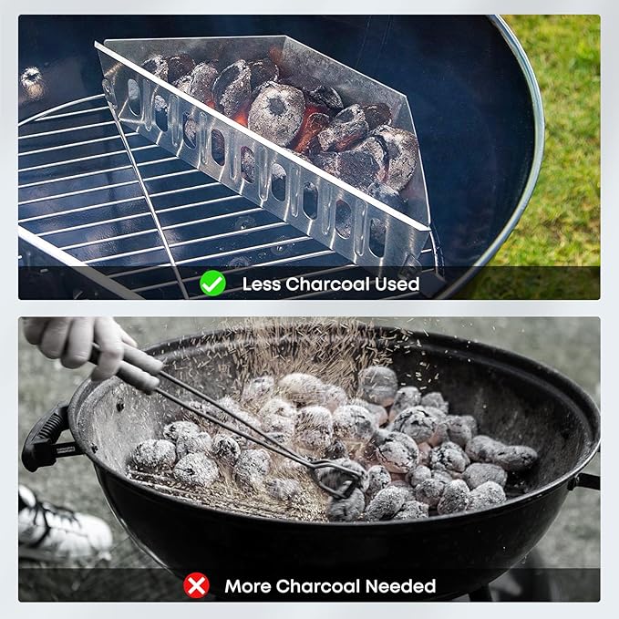 Stanbroil Charcoal Grill Basket - Set of 2 Barbecue Grilling Charcoal Holder Replacement for Weber 22" and 26" Charcoal Grills