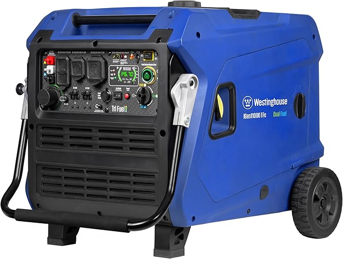 Westinghouse 11000 Peak Watt Tri-Fuel Portable Inverter Generator, Remote Start, Transfer Switch Ready, Gas/Propane/Natural Gas Powered, Low THD, Safe for Electronics, Parallel Capable, CO Sensor
