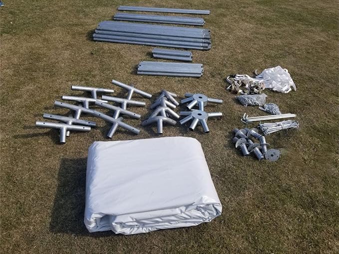 Party Tents Direct 20'x20' Weekender West Coast Tent Frame Party Tent (White) PVC Top with Storage Bag - Tents for Parties, Weddings, Birthdays, Banquets, Fiestas, Workshop, Outdoor Event
