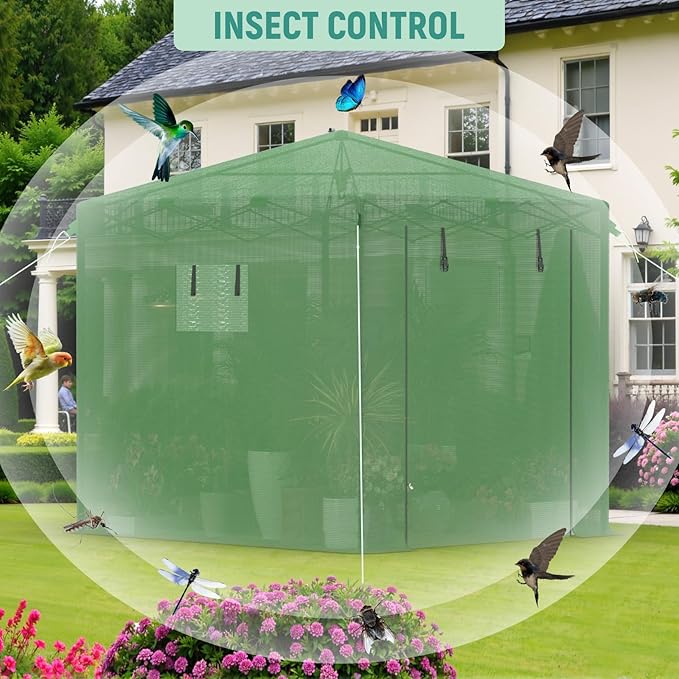Pop Up Greenhouse, 8x6 FT Pop Up Green House for Outdoors, Portable Greenhouses, Walk-in Greenhouses, Popup Greenhouse Kit, Easy Set Up