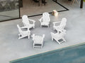 Ciokea Folding Adirondack Chair 6 Pack, Patio Adirondack Chair Weather Resistant, Plastic Fire Pit Chair with Cup Holder, Lawn Chair for Outdoor Porch Garden Backyard Deck (White)