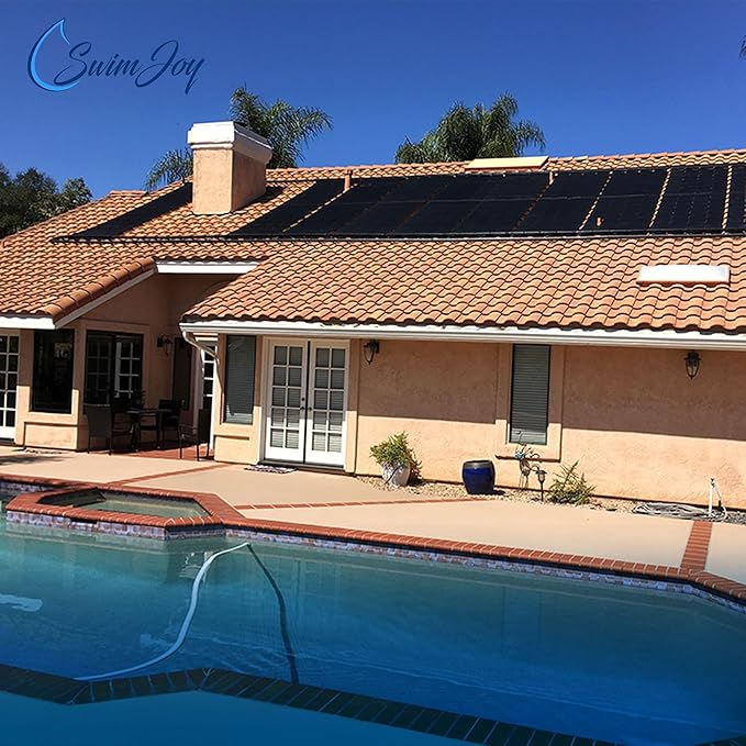 Industrial Grade Solar Pool Heater DIY Kit - Superior High-Wind Strapless Mounting System & Maximum Freeze Resistance (6-4'x9.5' / 228 Square Feet)
