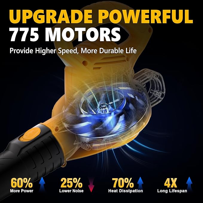 ALLOYMAN Electric Leaf Blower,7AMP Lawn Blower,130MPH Mini Leaf Blower Lightweight & Portable for Lawn Care/Snow Blowing