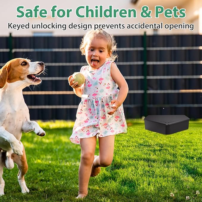 Anblak 6 Pack Rat Station Box with Keys, Rodent Station Keeps Rats Away, Keeps Children and Pets Safe, Key Unlocking, Reusable & Long-Lasting, Indoor & Outdoor