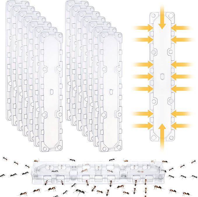 Qualirey 16 Pcs Ant Bait Stations Reusable (Bait NOT Included), Multi Surface Ant Killer Trap for Home, Control for Indoor and Outdoor Use, Roach Station for Common Household (8 Set, Large Size)