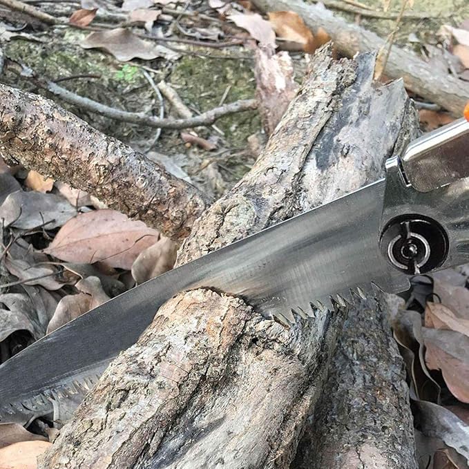 REXBETI Folding Saw, Heavy Duty 11 Inch Extra Long Blade Hand Saws for Wood Camping, Dry Wood Pruning Saws With Hard Teeth, Quality SK-5 Steel，Gifts for men