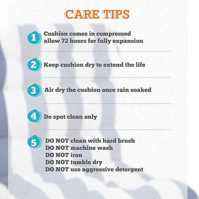 EAGLE PEAK Tufted Outdoor/Indoor High Back Patio Chair Cushions, Set of 2, 46'' x 22'', Navy Blue/White