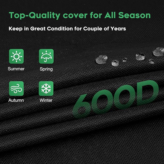 Heavy-Duty 600D Grill Cover fit for Nexgrill Oakford 1150 Reverse Flow Offset Smoker Charcoal Grill, Nexgrill Oakford 1150 Reverse Flow Grill Model 810-0071 Cover