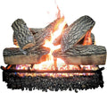 24" Premium Gas Logs - for Vented Fireplaces, Natural Gas or Liquid Propane - Blazing Oak Design (Logs Only)