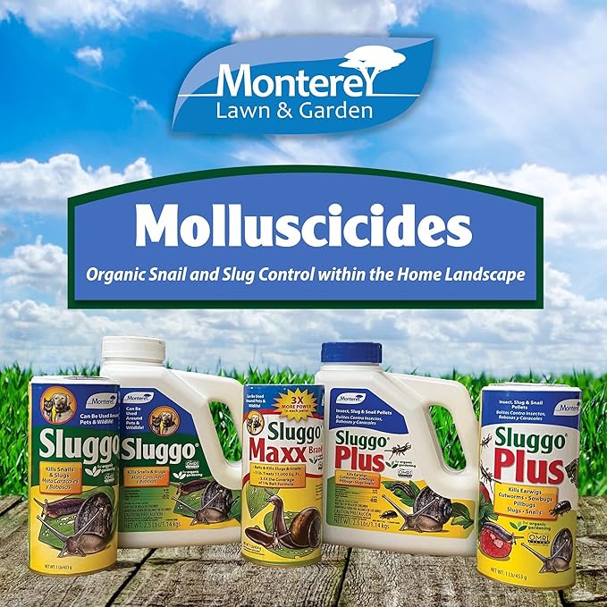 Monterey Sluggo - Organic Gardening Slug Bait & Killer, Wildlife and Pet Friendly, 40 Pounds
