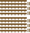 Worth Garden 10-Pack Corten Steel Landscape Lawn Edging - 5in H. (2.5" Above Ground + 2.5" Spikes) Rust Patina Bendable Metal Strips - Hammer-in Border w/ 11 Clips - Yard Pathway Divider (33Ft Total)