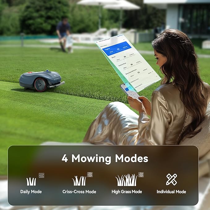 Neomow X Pro 3D LiDAR Slam Mapping Robot Lawn Mower Perimeter Wireless for 1.5 Acres AI Vision Obstacle Avoidance with 4G, No RTK Antenna Required, App Control, GPS, IPX5, Anti-Theft, Queit