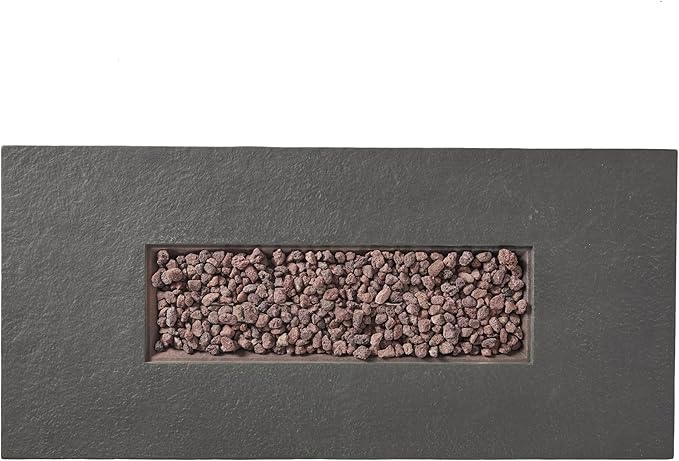 Propane Fire Pit Table, 56 Inch Firepits for Outside, Rectangular Gas Fire Pit for Outside Patio, MGO Propane Fire Table, 50000BTU, Stone Gray