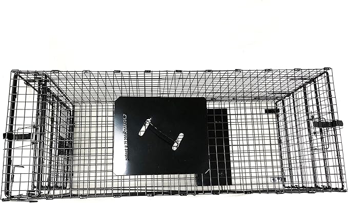 Humane Way Folding 42 Inch Live Humane Animal Trap - Safe Traps for All Animals - Dogs, Raccoons, Cats, Groundhogs, Opossums, Coyote, Bobcat - 42"x16"x18"