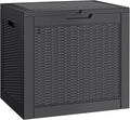 NUNU LAB 31 Gallon Outdoor Storage Box Waterproof,Indoor Outside Deck Boxes,Backyard Storage Bin For Package Delivery,Garden Tools,Patio Cushions,Pool Accessories,Storage Bench Lockable Lid,Tool Box