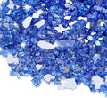 Mesida Fire Glass for Propane Fire Pit - 10 lb Reflective High Luster Glass Rocks, Cobalt Blue 1/4-Inch Fire Pit Glass for Indoor/Outdoor Fireplace & Fire Table, Tempered Decorative Firepit Rocks