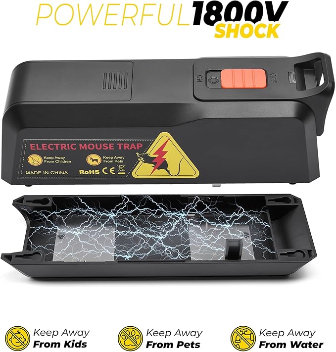 Teal Elite Electric Mouse Trap - Electronic Rodent Zapper for Indoors & Home - Humane & Effective Mouse Traps - Reusable, No Touch Mouse Killer - Safe & Easy to Use (Pack 1)