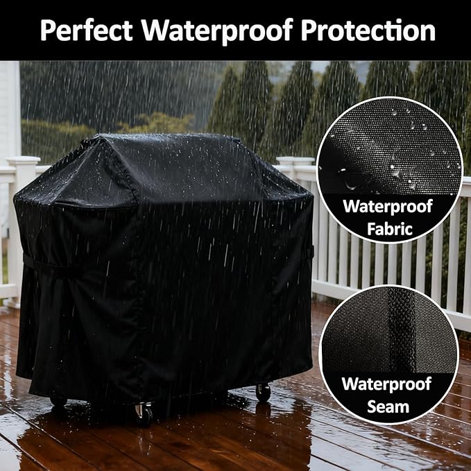 Grill Cover for Charbroil 3 Burner Gas Grill, 52 inch for Charbroil 2-3 Burner Grills - 600D Premium Outdoor Cover, Waterproof & Heavy Duty BBQ Outdoor Protector, 52" x 24" x 41"