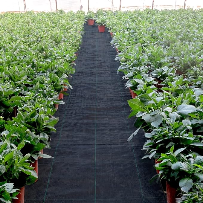 VEVOR Weed Fabric Barrier Heavy Duty, 3x300 FT, 5.8oz Weed Blocker Fabric, Woven Landscape Fabric, Garden Fabric Weed Barrier, Weed Control Fabric Ground Cover, Geotextile Fabric, Gardening Mat, Black