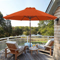ABCCANOPY OLEFIN® 5-Year No Fading 9FT Patio Umbrella, Outdoor Table Umbrella with 8 Sturdy Ribs for Deck, Backyard, Yard (Orange)