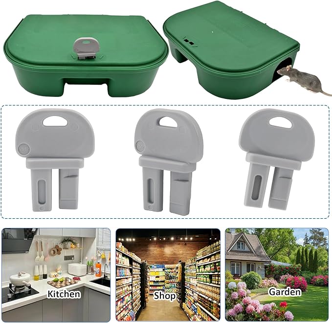 FBS1078 Mouse Station Key for EZ Klean Rat Station and FBS Fly Stations, 3 Pack