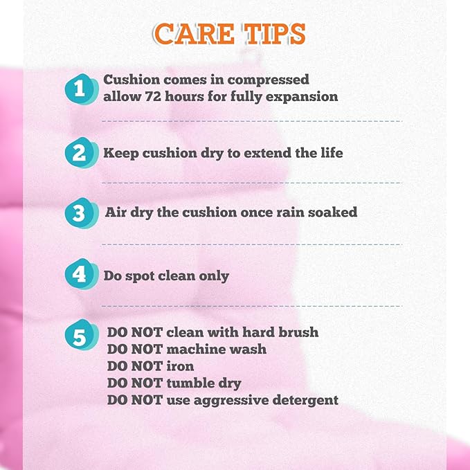 EAGLE PEAK Tufted Outdoor/Indoor High Back Patio Chair Cushion, Set of 1, 46'' x 22'', Pink