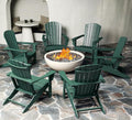 BRIOPAWS Adirondack-Chairs-Set of 6 | Fire Pit Chair | Oversized | HDPE Plastic | Weather Resistant | for Deck Outdoor Poolside Campfire | Forest