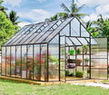 Outdoor Polycarbonate Greenhouse Kit,16x10x10 FT Large Outsides Aluminum Frame Heavy Duty Green House with Transparent Panels Windows Door for Backyard Garden,Walk in Plant Greenhouses,Black Frame