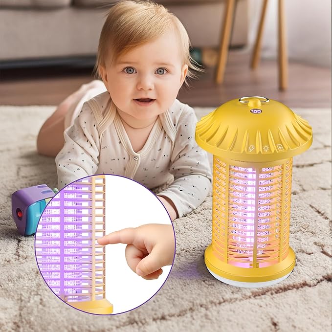 Zapper for Outdoor & Indoor, Safe for Kids & Pets, Covers 1500 Sq Ft, Family-Safe, Hanging Ring, Easy to Clean