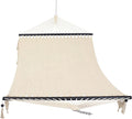 Sunnydaze Woven Double Hammock for Outside with Crocheted Edges and Spreader Bars - 600-Pound Weight Capacity Outdoor Hammock for Trees