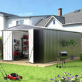 PABIMIA10X14 FT Outdoor Storage Shed, Durable Metal Outside Storage with Lockable Doors, Waterproof Storage Shed for Tools, Equipment, Ideal for Backyard Garden Patio Lawn