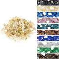 Onlyfire 10 pounds Fire Glass for Propane Fire Pit and Gas Fireplace, 1/2 Inch Reflective Firepit Glass Rocks for Fire Pit Table and Fire Bowl, High Luster Gold