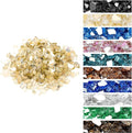 Onlyfire 10 pounds Fire Glass for Propane Fire Pit and Gas Fireplace, 1/4 Inch Reflective Firepit Glass Rocks for Fire Pit Table and Fire Bowl, High Luster Gold