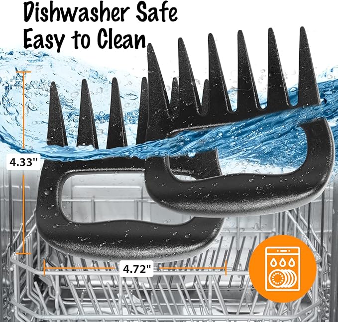 Stocking Stuffers for Men, Meat Claws for Shredding, Solid Heavy Duty Chicken Shredder Tool Bear Claws - Funny Smoker Accessories for BBQ Grilling Christmas Gifts for Dad - One Pair