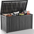 150 Gallon Outdoor Storage Box – Resin Deck Box with Lockable Lid, Waterproof Patio Furniture Storage for Tools, Garden & Yard Organization