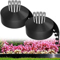 3in Tall 80ft Landscape Edging Kit with 120pcs Metal Spikes, Reinforced Rib Design,No-Dig Flexible Plastic Edge Border for Landscape, Lawn,Garden,Flower Beds,Yard,Paver,Playground, Fence,Pathway,Black