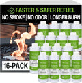 16 QUARTS Odorless, Smoke-Free Ethanol Fireplace Fuel | Best Flame, Fast Pour, Long Burn, Safety-Tested, Made in USA | Bio Ethanol Fuel for Fire Fire Pit Ethanol Fireplace | e-NRG Bioethanol