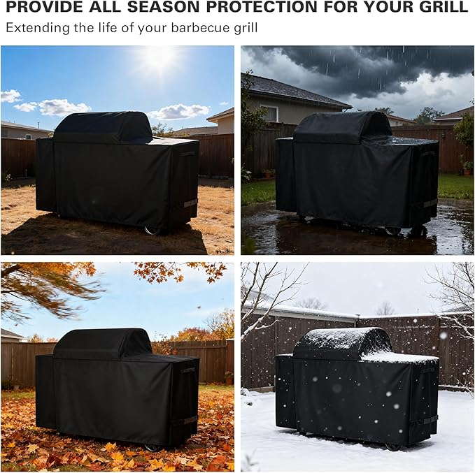 Heavy Duty 600D Grill Cover Fit for Traeger Grills BAC776 Woodridge Pro Grill Cover and Woodridge Elite Cover, Woodridge Pro Replacement Grill Accessories
