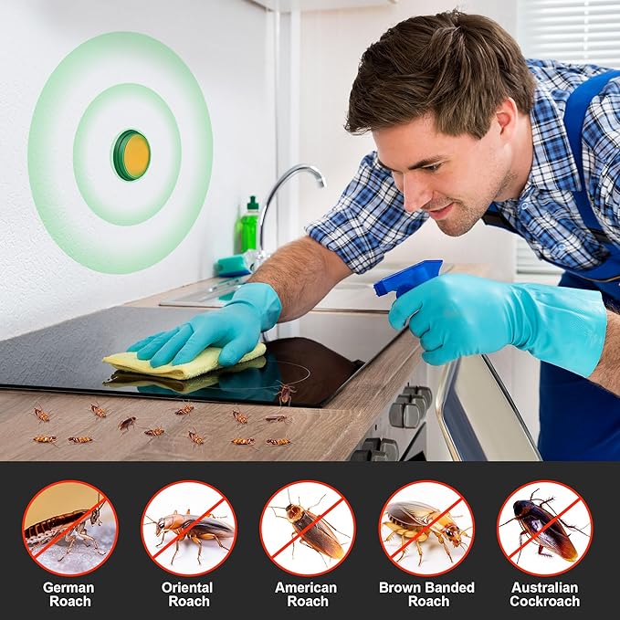 Roach Bait - Roach Traps Cockroach Bait Gel, Cockroach Killer Indoor Infestation, Indoor Home Repellent for Small Large Cockroaches, Get Rid of Roaches Permanently Outdoor (48)
