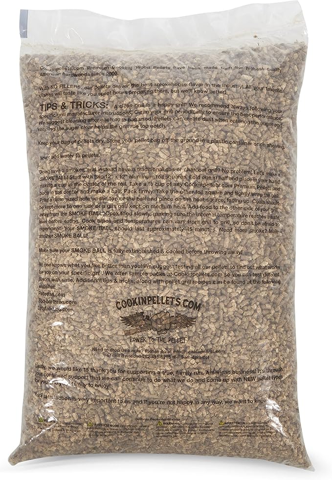 CookinPellets 40PM Perfect Mix 100 Percent Natural Hickory, Cherry, Hard Maple, and Apple Grill Smoker Smoking Hardwood Wood Pellets, 40 Pound Bag (5 Pack)
